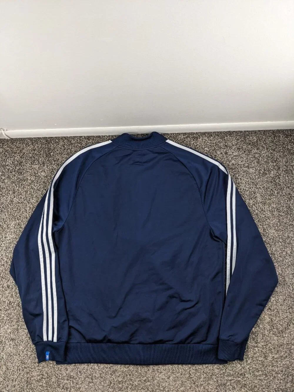 Notre Dame Fighting Irish Jacket Adidas Originals Trefoil Full Zip Blue Mens XL